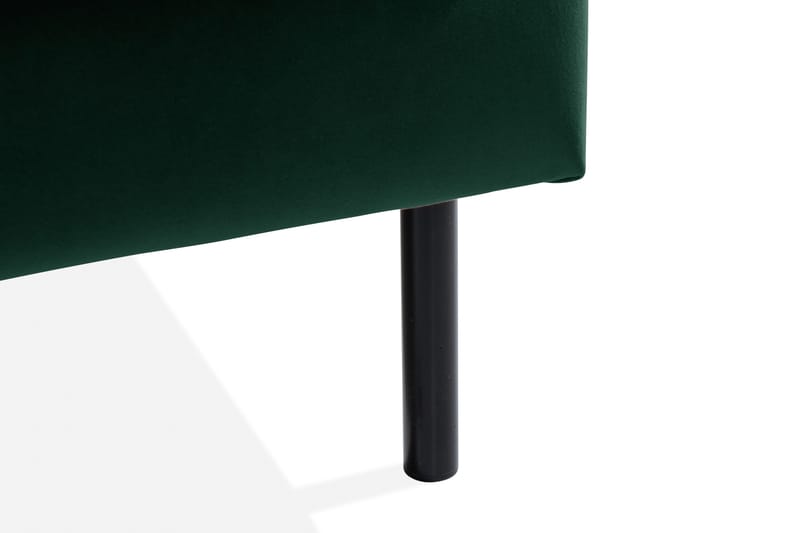 Teodin 2,5-sits Sammetssoffa med Schäslong Vänster - Grön - Möbler - Soffa - Divansoffa & schäslongsoffa - 2 sits soffa med divan