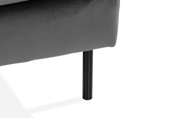 Teodin 2,5-sits Sammetssoffa med Schäslong Vänster - Ljusgrå - Möbler - Soffa - Divansoffa & schäslongsoffa - 2 sits soffa med divan