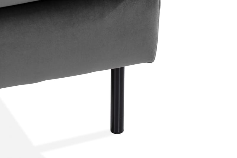 Teodin 2,5-sits Sammetssoffa med Schäslong Vänster - Ljusgrå - Möbler - Soffa - Divansoffa & schäslongsoffa - 2 sits soffa med divan