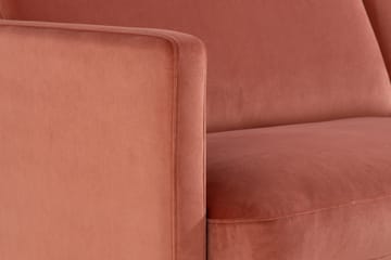 Teodin 2,5-sits Sammetssoffa med Schäslong Vänster - Rosa - Möbler - Soffa - Divansoffa & schäslongsoffa - 2 sits soffa med divan