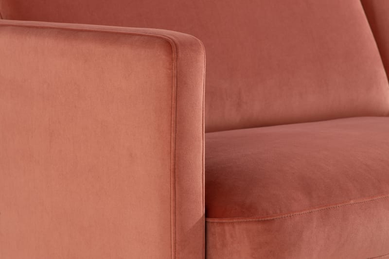 Teodin 2,5-sits Sammetssoffa med Schäslong Vänster - Rosa - Möbler - Soffa - Divansoffa & schäslongsoffa - 2 sits soffa med divan