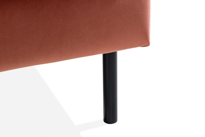 Teodin 2,5-sits Sammetssoffa med Schäslong Vänster - Rosa - Möbler - Soffa - Divansoffa & schäslongsoffa - 2 sits soffa med divan