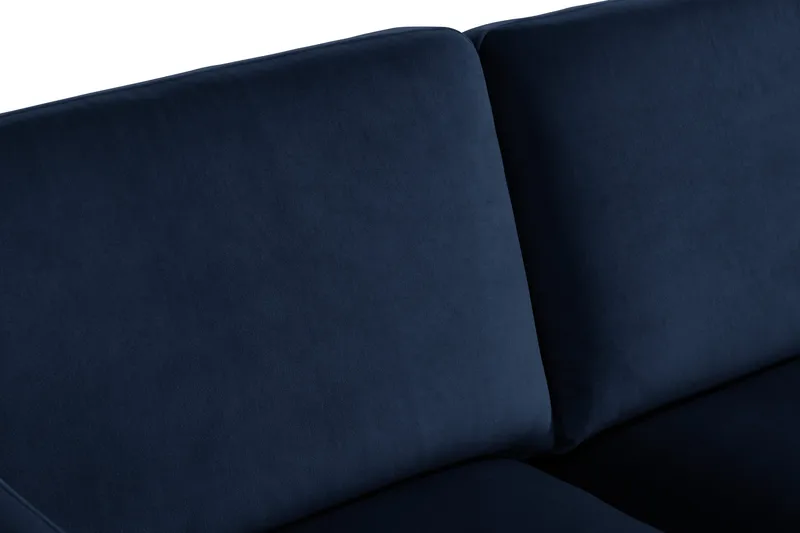 Teodin Sammetssoffa 2-sits med Divan Höger - Blå - Möbler - Soffa - Divansoffa & schäslongsoffa - 2 sits soffa med divan