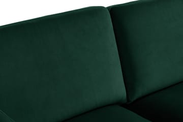 Teodin Sammetssoffa 2-sits med Divan Höger - Grön - Möbler - Soffa - Divansoffa & schäslongsoffa - 2 sits soffa med divan