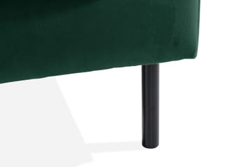 Teodin Sammetssoffa 2-sits med Divan Höger - Grön - Möbler - Soffa - Divansoffa & schäslongsoffa - 2 sits soffa med divan