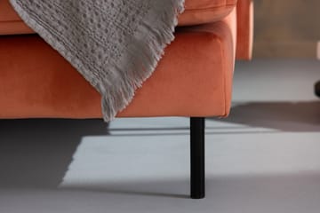 Teodin Sammetssoffa 2-sits med Divan Höger - Rosa - Möbler - Soffa - Divansoffa & schäslongsoffa - 2 sits soffa med divan