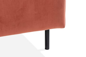 Teodin Sammetssoffa 2-sits med Divan Höger - Rosa - Möbler - Soffa - Divansoffa & schäslongsoffa - 2 sits soffa med divan