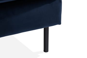 Teodin Sammetssoffa 2-sits med Divan Vänster - Blå - Möbler - Soffa - Divansoffa & schäslongsoffa - 2 sits soffa med divan