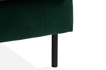 Teodin Sammetssoffa 2-sits med Divan Vänster - Grön - Möbler - Soffa - Divansoffa & schäslongsoffa - 2 sits soffa med divan