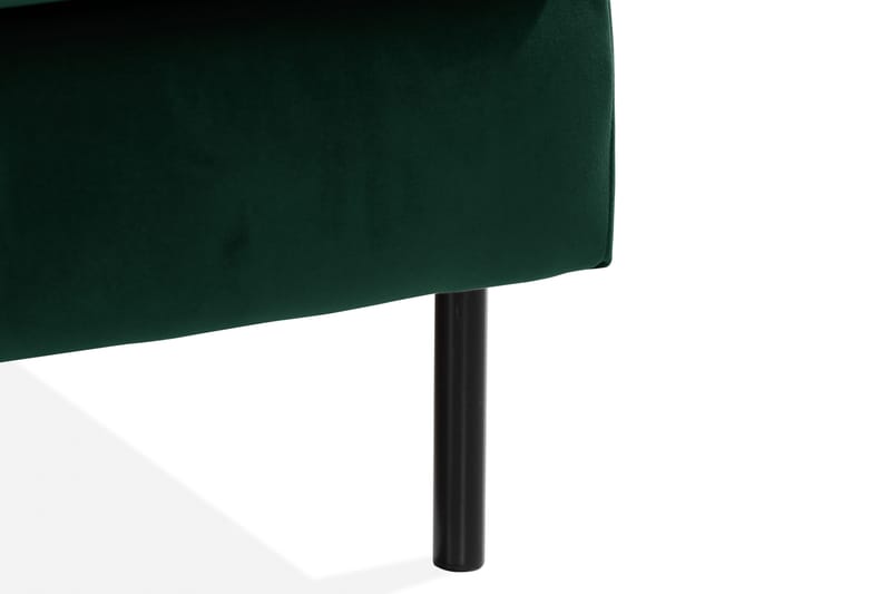 Teodin Sammetssoffa 2-sits med Divan Vänster - Grön - Möbler - Soffa - Divansoffa & schäslongsoffa - 2 sits soffa med divan