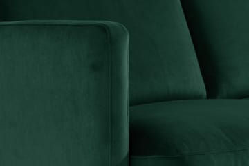 Teodin Sammetssoffa 2-sits med Divan Vänster - Grön - Möbler - Soffa - Divansoffa & schäslongsoffa - 2 sits soffa med divan