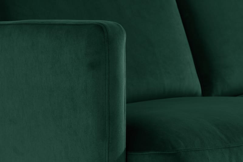 Teodin Sammetssoffa 2-sits med Divan Vänster - Grön - Möbler - Soffa - Divansoffa & schäslongsoffa - 2 sits soffa med divan