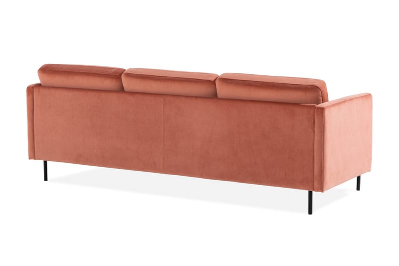 Teodin Sammetssoffa 2-sits med Divan Vänster - Rosa - Möbler - Soffa - Divansoffa & schäslongsoffa - 2 sits soffa med divan