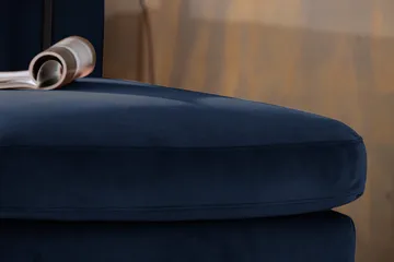 Teodin U-soffa med Divan Sammet Vänster - Blå - Möbler - Soffa - Divansoffa & schäslongsoffa - 4 sits soffa med divan