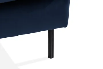Teodin U-soffa med Divan Sammet Vänster - Blå - Möbler - Soffa - Divansoffa & schäslongsoffa - 4 sits soffa med divan