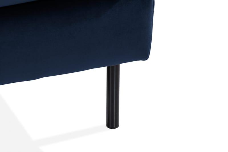 Teodin U-soffa med Divan Sammet Vänster - Blå - Möbler - Soffa - Divansoffa & schäslongsoffa - 4 sits soffa med divan
