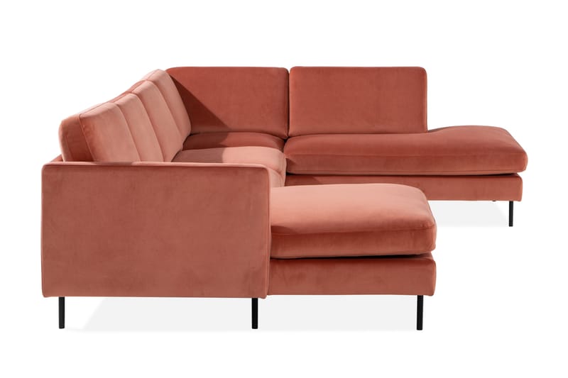 Teodin U-soffa med Divan Sammet Vänster - Rosa - Möbler - Soffa - Divansoffa & schäslongsoffa - 4 sits soffa med divan