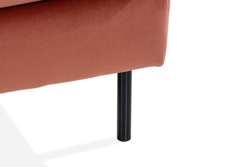 Teodin U-soffa med Divan Sammet Vänster - Rosa - Möbler - Soffa - Divansoffa & schäslongsoffa - 4 sits soffa med divan