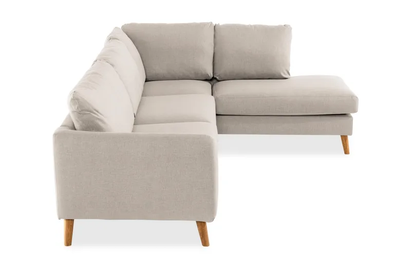 Trend 4-sits Högervänd L-formad Schäslongsoffa i Tyg 280 cm bred - Beige - Möbler - Soffa - Divansoffa & schäslongsoffa - 4 sits soffa med divan