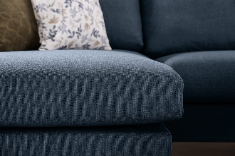 Trend 4-sits Högervänd L-formad Schäslongsoffa i Tyg - Blå - Möbler - Soffa - Divansoffa & schäslongsoffa - 4 sits soffa med divan