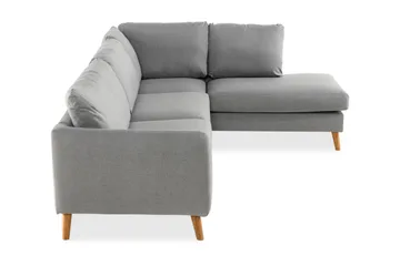 Trend 4-sits Högervänd L-formad Schäslongsoffa i Tyg - Grå - Möbler - Soffa - Divansoffa & schäslongsoffa - 4 sits soffa med divan