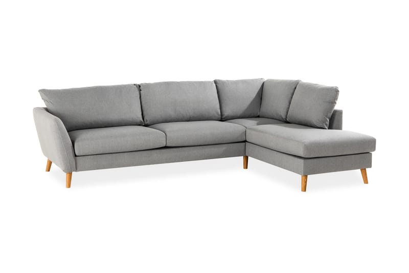 Trend 4-sits Högervänd L-formad Schäslongsoffa i Tyg - Grå - Möbler - Soffa - Divansoffa & schäslongsoffa - 4 sits soffa med divan