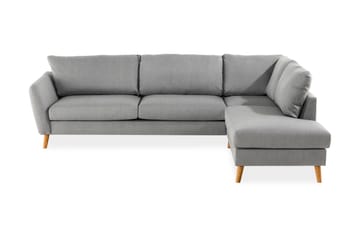 Trend 4-sits Högervänd L-formad Schäslongsoffa i Tyg - Grå - Möbler - Soffa - Divansoffa & schäslongsoffa - 4 sits soffa med divan