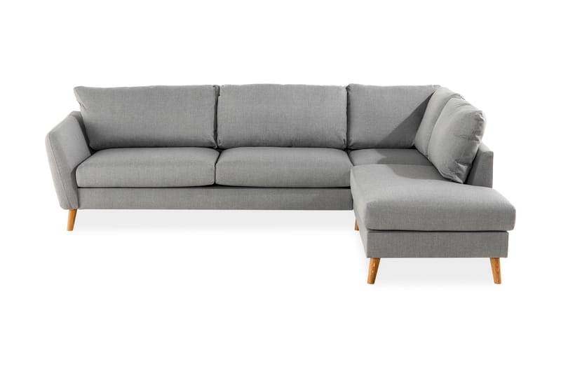 Trend 4-sits Högervänd L-formad Schäslongsoffa i Tyg - Grå - Möbler - Soffa - Divansoffa & schäslongsoffa - 4 sits soffa med divan