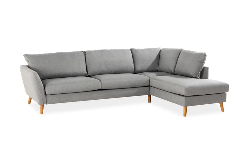 Trend 4-sits Högervänd L-formad Schäslongsoffa i Tyg - Grå - Möbler - Soffa - Divansoffa & schäslongsoffa - 4 sits soffa med divan