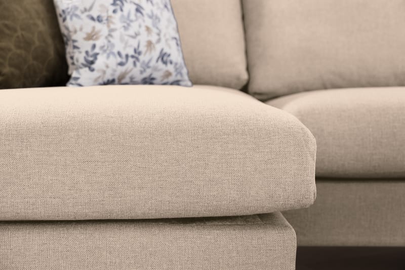 Trend 4-sits Vänstervänd L-formad Divansoffa i Tyg - Beige - Möbler - Soffa - Divansoffa & schäslongsoffa - 4 sits soffa med divan