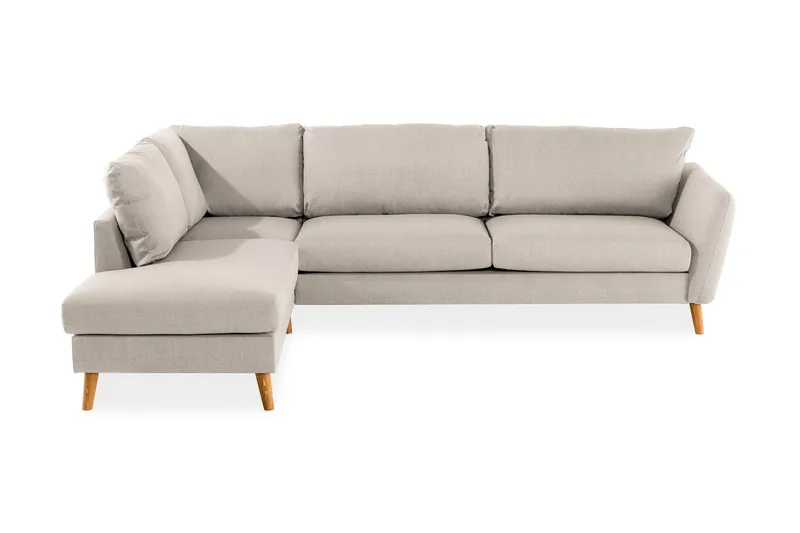 Trend 4-sits Vänstervänd L-formad Divansoffa i Tyg - Beige - Möbler - Soffa - Divansoffa & schäslongsoffa - 4 sits soffa med divan