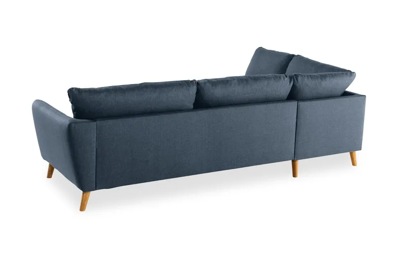 Trend 4-sits Vänstervänd L-formad Schäslongsoffa i Tyg - Blå - Möbler - Soffa - Divansoffa & schäslongsoffa - 4 sits soffa med divan