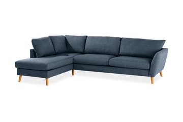 Trend 4-sits Vänstervänd L-formad Schäslongsoffa i Tyg - Blå - Möbler - Soffa - Divansoffa & schäslongsoffa - 4 sits soffa med divan
