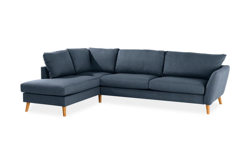Trend 4-sits Vänstervänd L-formad Schäslongsoffa i Tyg - Blå - Möbler - Soffa - Divansoffa & schäslongsoffa - 4 sits soffa med divan