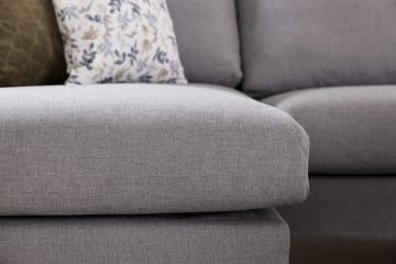 Trend 4-sits Vänstervänd L-formad Schäslongsoffa i Tyg - Grå - Möbler - Soffa - Divansoffa & schäslongsoffa - 4 sits soffa med divan