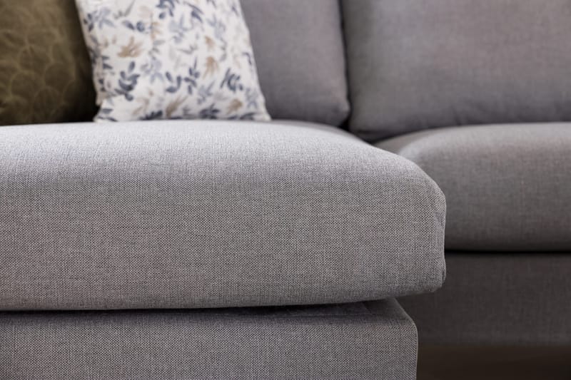 Trend 4-sits Vänstervänd L-formad Schäslongsoffa i Tyg - Grå - Möbler - Soffa - Divansoffa & schäslongsoffa - 4 sits soffa med divan