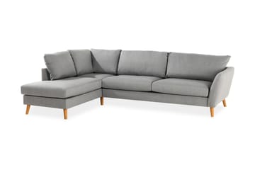 Trend 4-sits Vänstervänd L-formad Schäslongsoffa i Tyg - Grå - Möbler - Soffa - Divansoffa & schäslongsoffa - 4 sits soffa med divan