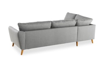 Trend 4-sits Vänstervänd L-formad Schäslongsoffa i Tyg - Grå - Möbler - Soffa - Divansoffa & schäslongsoffa - 4 sits soffa med divan