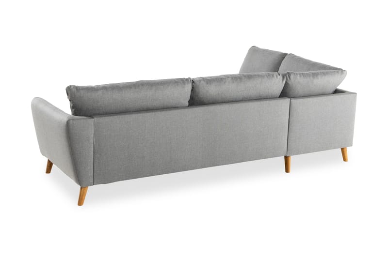 Trend 4-sits Vänstervänd L-formad Schäslongsoffa i Tyg - Grå - Möbler - Soffa - Divansoffa & schäslongsoffa - 4 sits soffa med divan