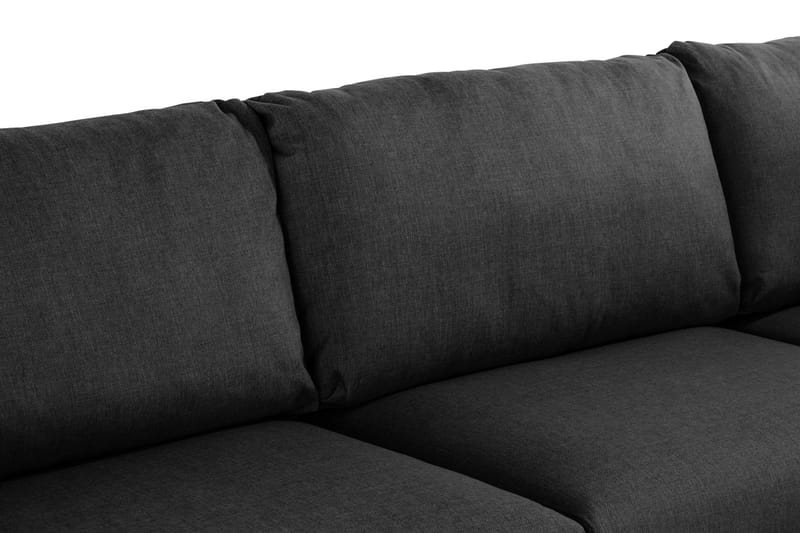 Trend 4-sits Vänstervänd L-formad Schäslongsoffa i Tyg - Svart - Möbler - Soffa - Divansoffa & schäslongsoffa - 4 sits soffa med divan