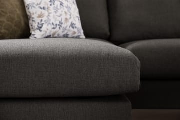 Trend 4-sits Vänstervänd L-formad Schäslongsoffa i Tyg - Svart - Möbler - Soffa - Divansoffa & schäslongsoffa - 4 sits soffa med divan