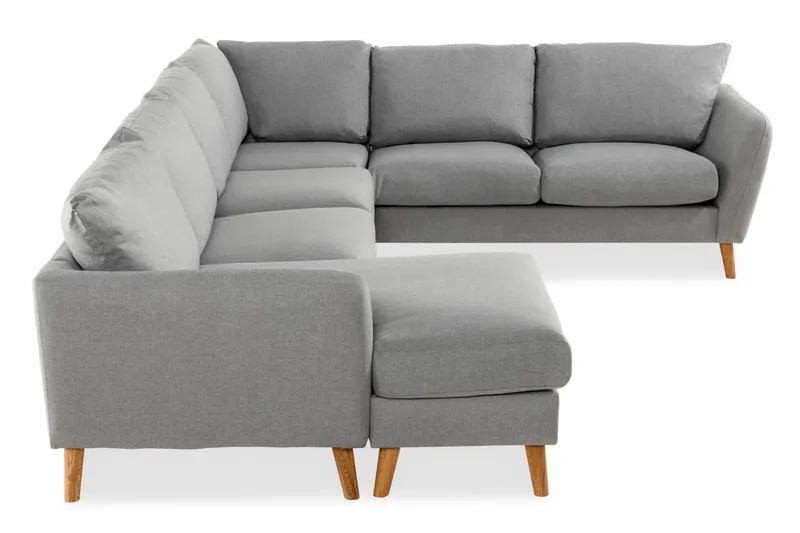 Trend 5-sits Vänstervänd U-formad Hörnsoffa med divan i Tyg - Grå - Möbler - Soffa - Hörnsoffa - Hörnsoffa med divan