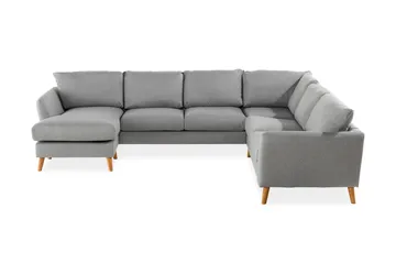Trend 5-sits Vänstervänd U-formad Hörnsoffa med divan i Tyg - Grå - Möbler - Soffa - Hörnsoffa - Hörnsoffa med divan