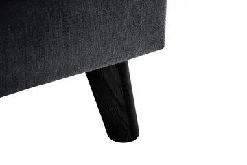 Trend Lyx 3-sits Divansoffa Vänster - Mörkgrå/Svart - Möbler - Soffa - Divansoffa & schäslongsoffa - 4 sits soffa med divan