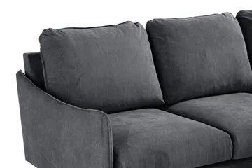 Trend Lyx 3-sits Divansoffa Vänster - Mörkgrå/Svart - Möbler - Soffa - Divansoffa & schäslongsoffa - 4 sits soffa med divan