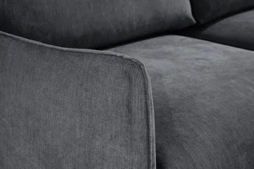 Trend Lyx 3-sits Divansoffa Vänster - Mörkgrå/Svart - Möbler - Soffa - Divansoffa & schäslongsoffa - 4 sits soffa med divan