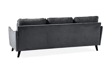 Trend Lyx 3-sits Divansoffa Vänster - Mörkgrå/Svart - Möbler - Soffa - Divansoffa & schäslongsoffa - 4 sits soffa med divan