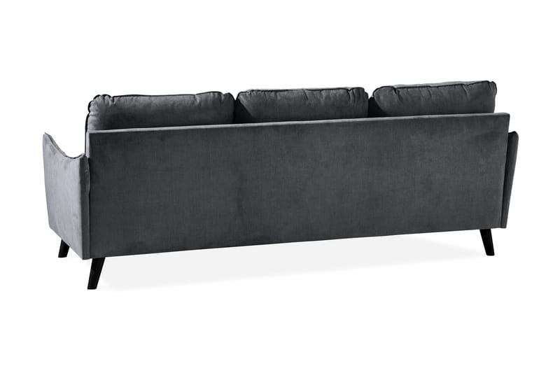 Trend Lyx 3-sits Divansoffa Vänster - Mörkgrå/Svart - Möbler - Soffa - Divansoffa & schäslongsoffa - 4 sits soffa med divan