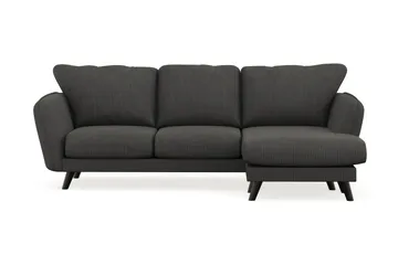 Trend Lyx 3-sits Högervänd L-formad Divansoffa i Manchester - Mörkgrå - Möbler - Soffa - Divansoffa & schäslongsoffa - 4 sits soffa med divan