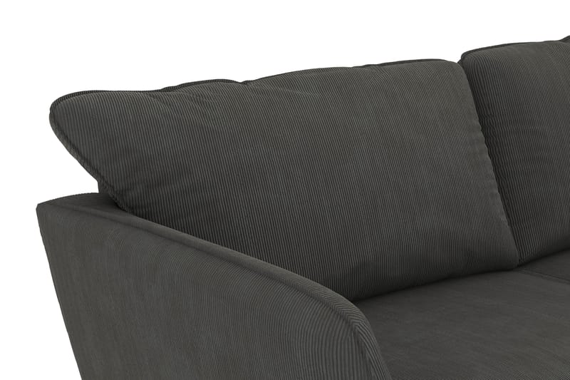 Trend Lyx 3-sits Högervänd L-formad Divansoffa i Manchester - Mörkgrå - Möbler - Soffa - Divansoffa & schäslongsoffa - 4 sits soffa med divan